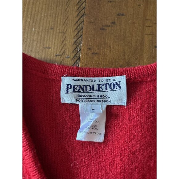 Pendleton Woman’s Red Boiled Wool Vest Size Large - Picture 4 of 7